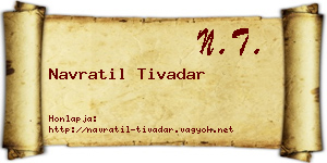 Navratil Tivadar névjegykártya